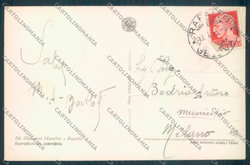Genova Rapallo Foto cartolina ZQ9987 – retro