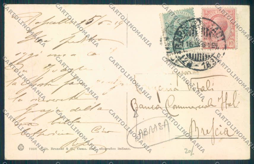 Genova Rapallo Barca ABRASA cartolina ZQ9991 – retro