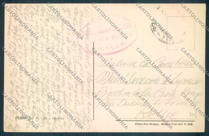 Genova Chiavari Garibaldi Edicola cartolina ZT0108 – retro