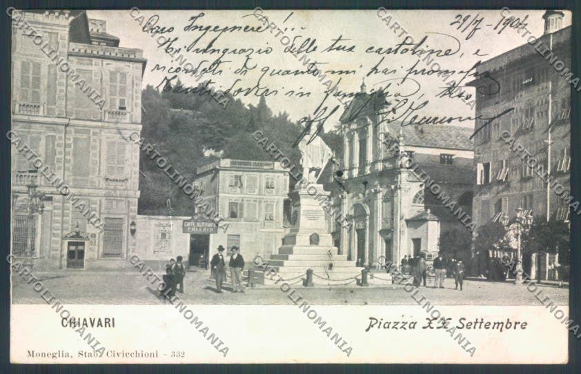Genova Chiavari Garibaldi cartolina ZT0110 – fronte