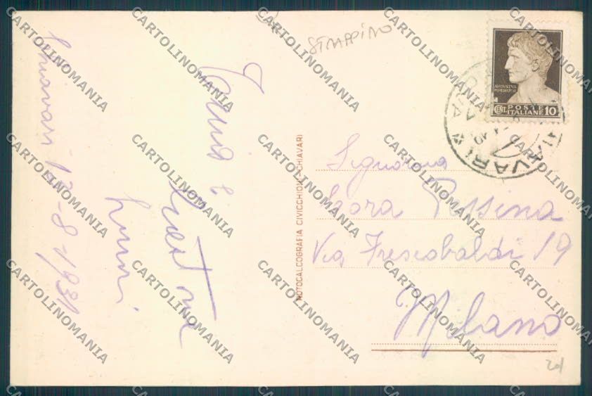 Genova Chiavari Mercato STRAPPINO cartolina ZT0144 – retro