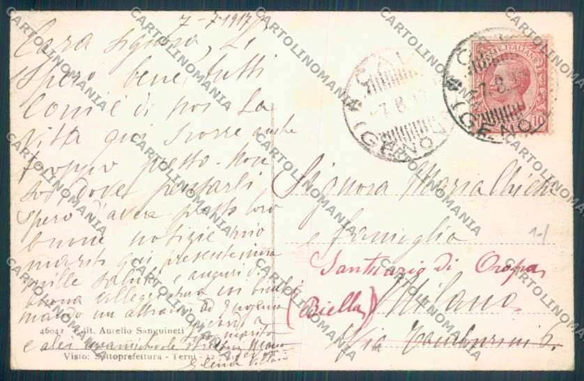 Genova Cavi di Lavagna cartolina ZT0257 – retro