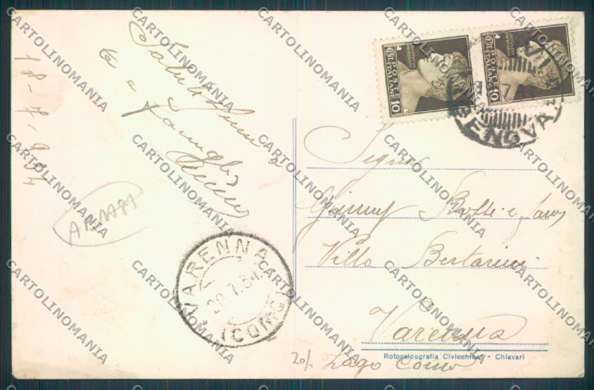 Genova Cavi di Lavagna ABRASA cartolina ZT0270 – retro