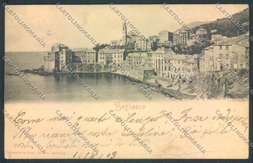 Genova Bogliasco PIEGA cartolina ZT0350 – fronte