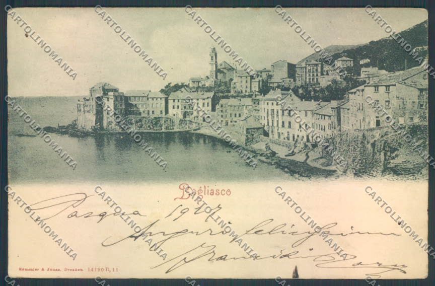 Genova Bogliasco PIEGA cartolina ZT0351 – fronte