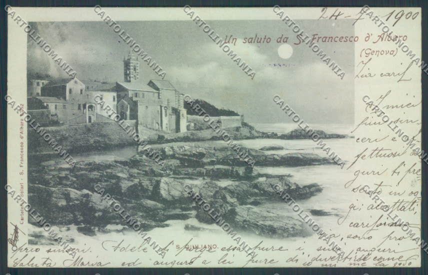 Genova Città Albaro Chiaro di Luna cartolina ZT0393 – fronte