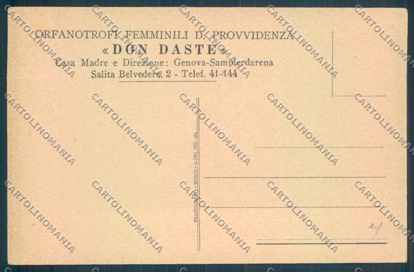 Genova Città Sampierdarena Orfanotrofio cartolina ZT0400 – retro