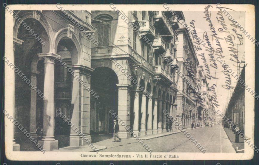 Genova Città Sampierdarena PIEGHINE cartolina ZT0408 – fronte