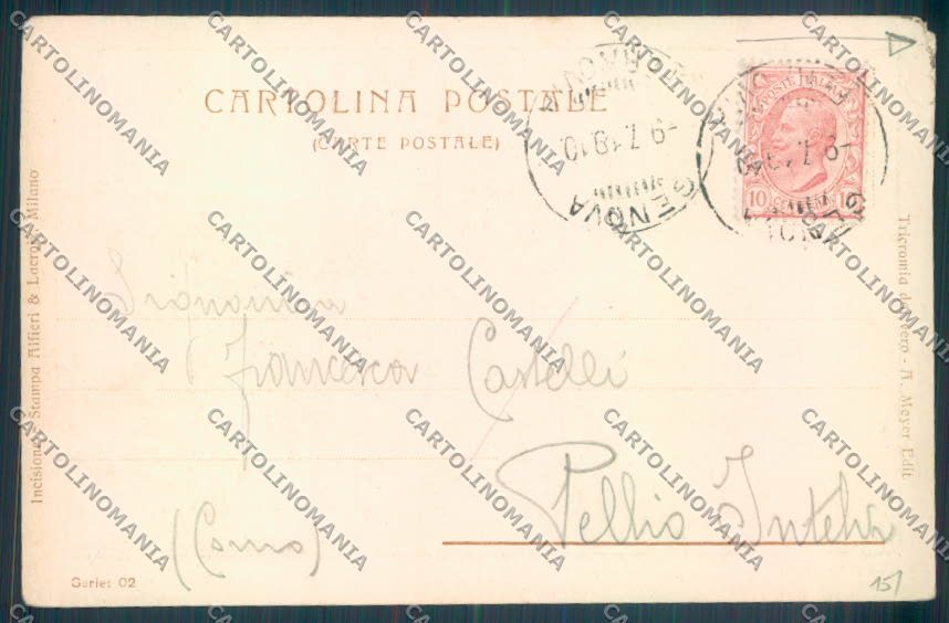Genova Città Sturla ABRASA cartolina ZT0424 – retro