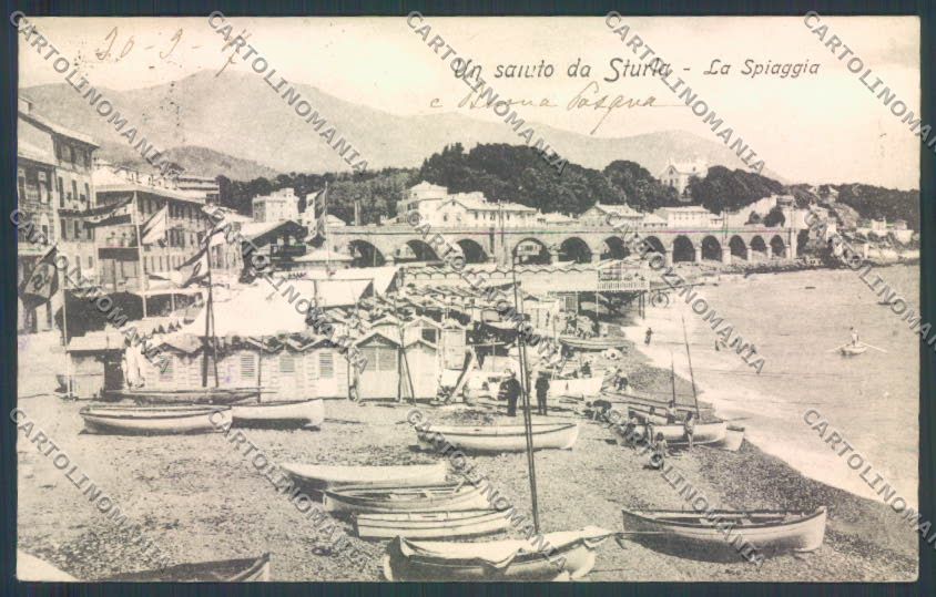 Genova Città Sturla Barca cartolina ZT0425 – fronte