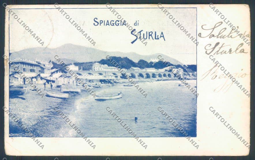 Genova Città Sturla PIEGHINE cartolina ZT0426 – fronte