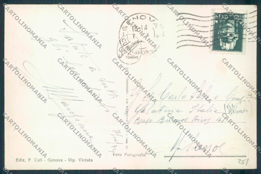 Genova Città Sturla Barca Foto cartolina ZT0438 – retro