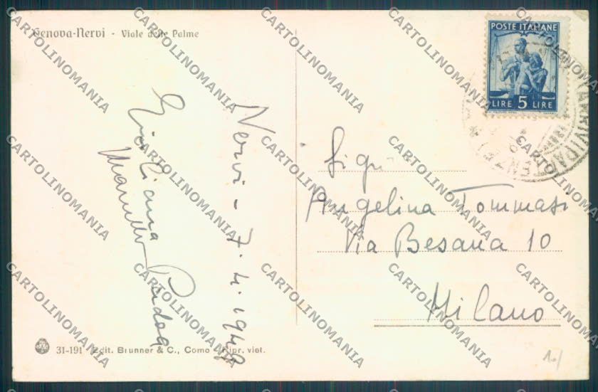 Genova Città Nervi cartolina ZT0468 – retro