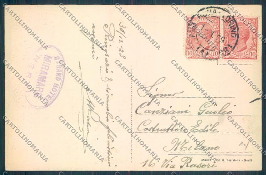 Genova Città Nervi cartolina ZT0470 – retro
