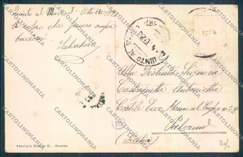 Genova Città Quinto cartolina ZT0504 – retro