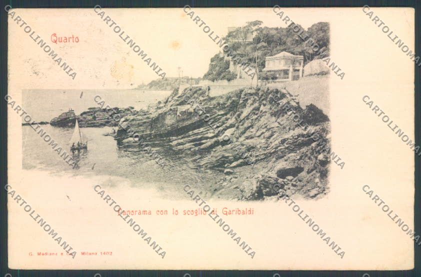 Genova Città Quarto Spedizione dei Mille cartolina ZT0511 – fronte