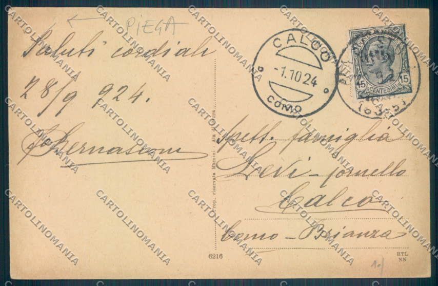 Torino Ala di Stura PIEGA cartolina ZT0569 – retro