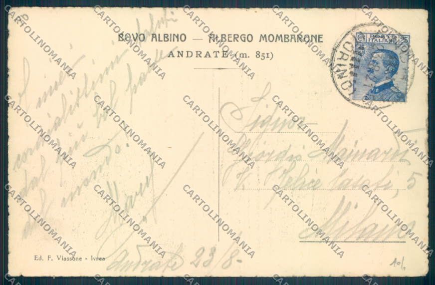 Torino Andrate cartolina ZT0592 – retro