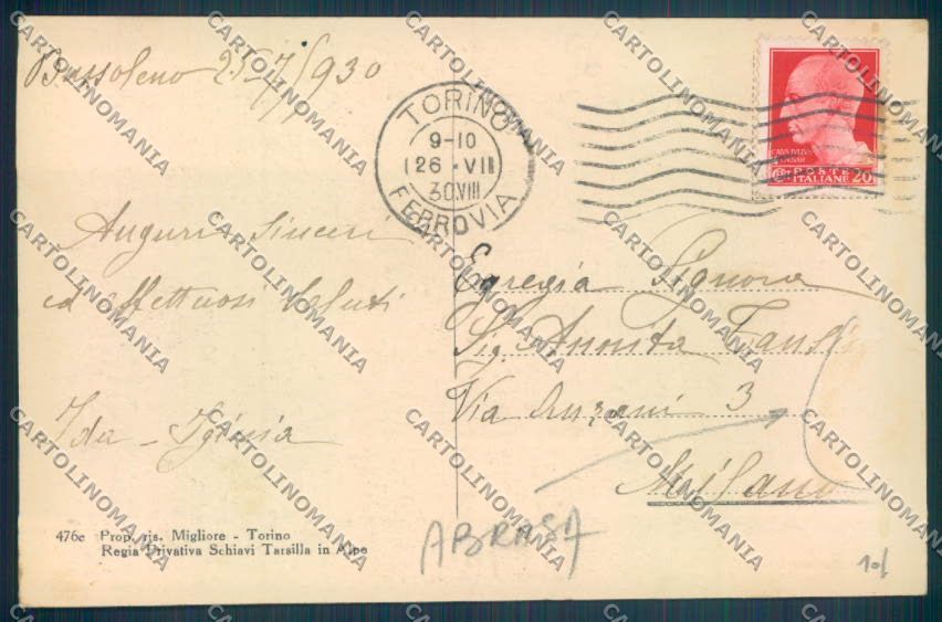 Torino Bussoleno ABRASA cartolina ZT0656 – retro