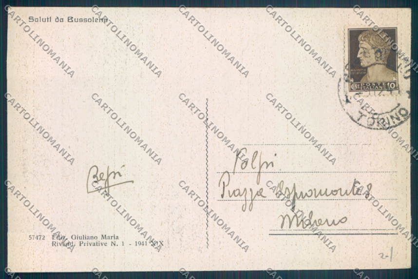 Torino Bussoleno cartolina ZT0662 – retro