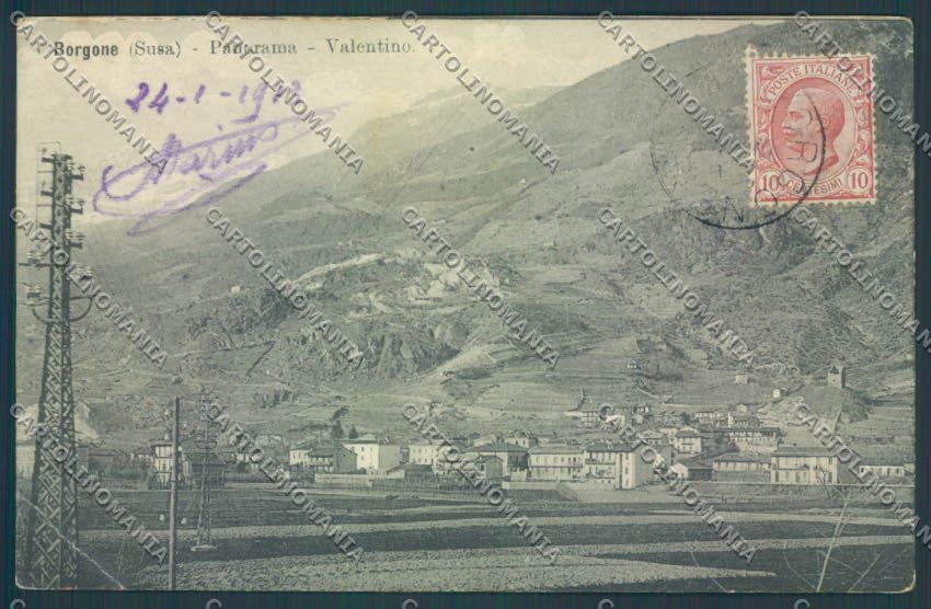 Torino Borgone Susa PIEGA cartolina ZT0665 – fronte