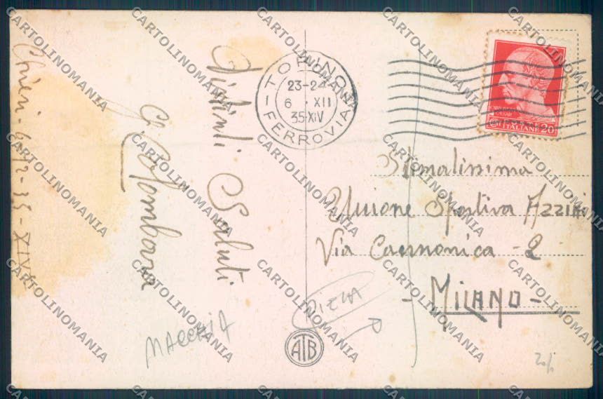 Torino Chieri MACCHIA PIEGA cartolina ZT0769 – retro