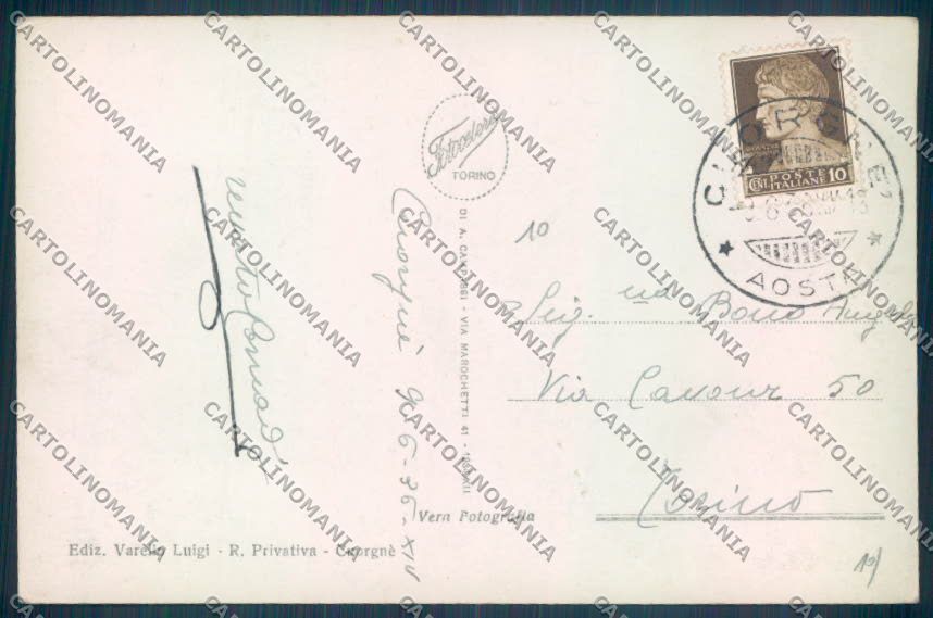 Torino Cuorgnè Foto cartolina ZT0844 – retro