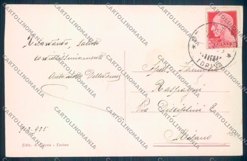 Torino Fenestrelle Sanatorio cartolina ZT0880 – retro