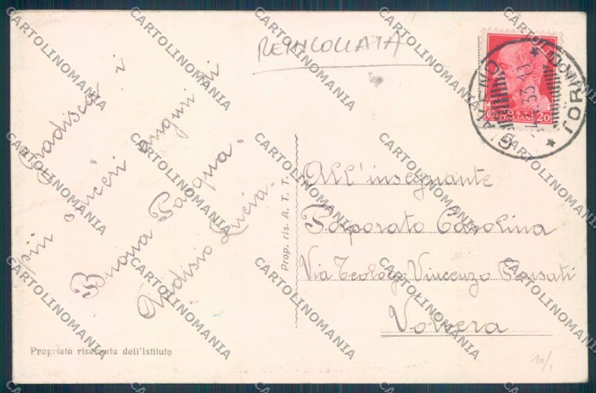 Torino Giaveno REINCOLLATA cartolina ZT0900 – retro