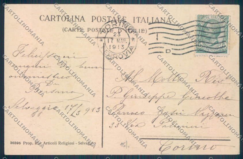 Torino Giaveno Selvaggio cartolina ZT0902 – retro