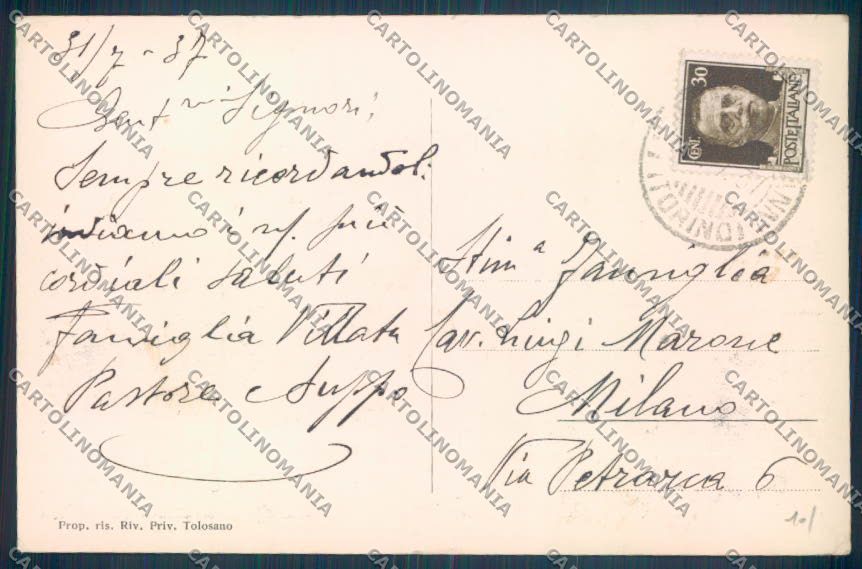 Torino Luserna San Giovanni Foto cartolina ZT0914 – retro