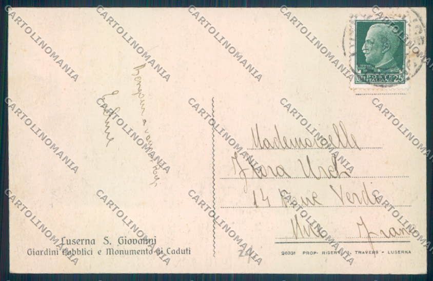 Torino Luserna San Giovanni cartolina ZT0920 – retro