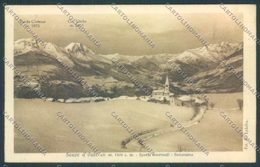 Torino Sauze d'Oulx Nevicata PIEGHINA cartolina ZT0938 – fronte