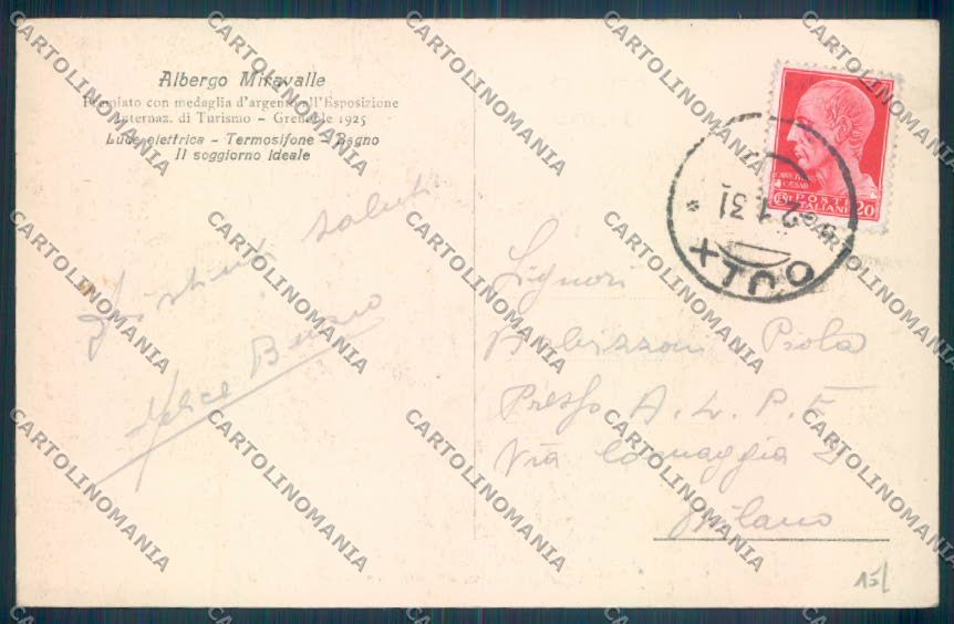 Torino Sauze d'Oulx Nevicata PIEGHINA cartolina ZT0938 – retro