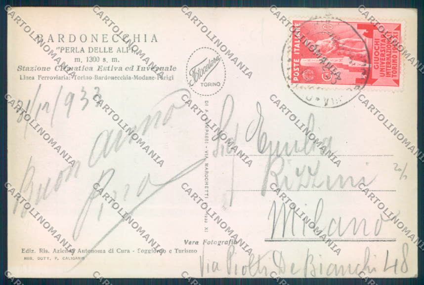 Torino Bardonecchia Diga Foto cartolina ZT0999 – retro