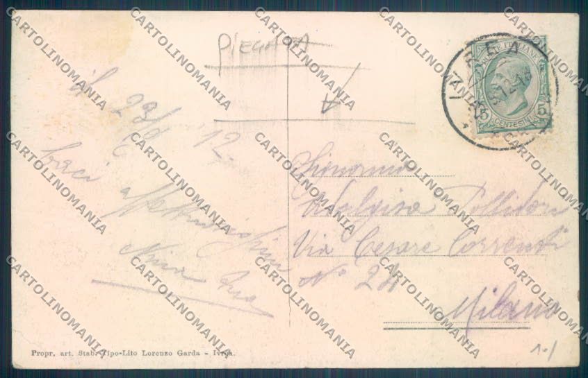 Torino Ivrea PIEGATA cartolina ZT1012 – retro
