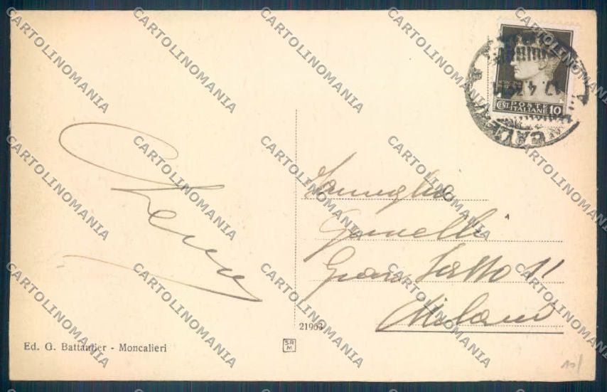Torino Moncalieri cartolina ZT1090 – retro