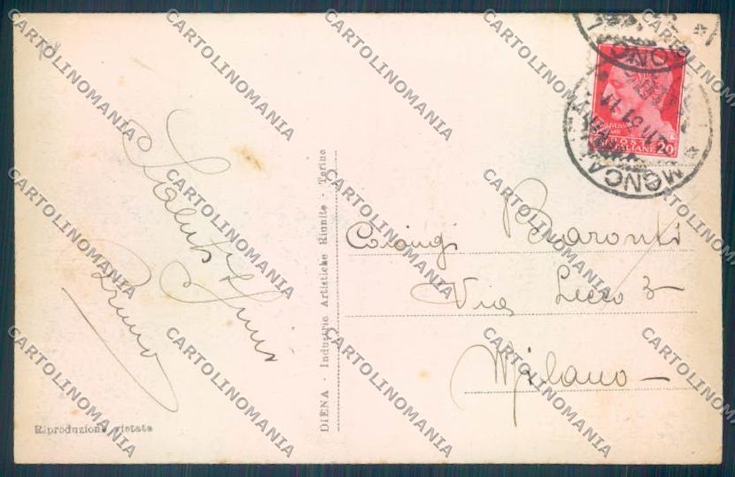 Torino Moncalieri Caserma cartolina ZT1109 – retro