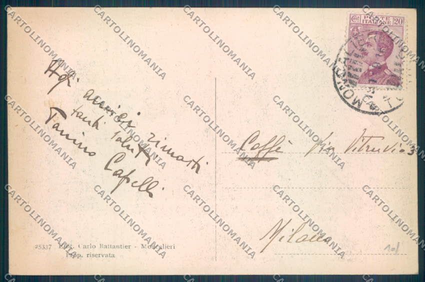 Torino Moncalieri Caserma cartolina ZT1110 – retro