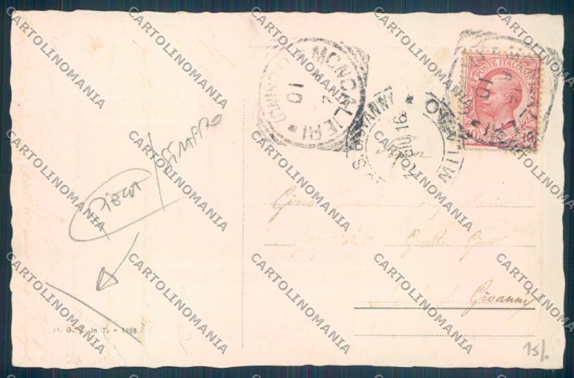 Torino Moncalieri PIEGA STRAPPO cartolina ZT1122 – retro