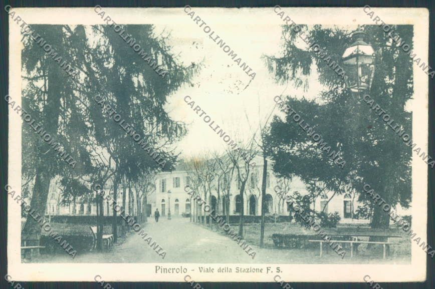 Torino Pinerolo Stazione ABRASA PIEGA cartolina ZT1173 – fronte