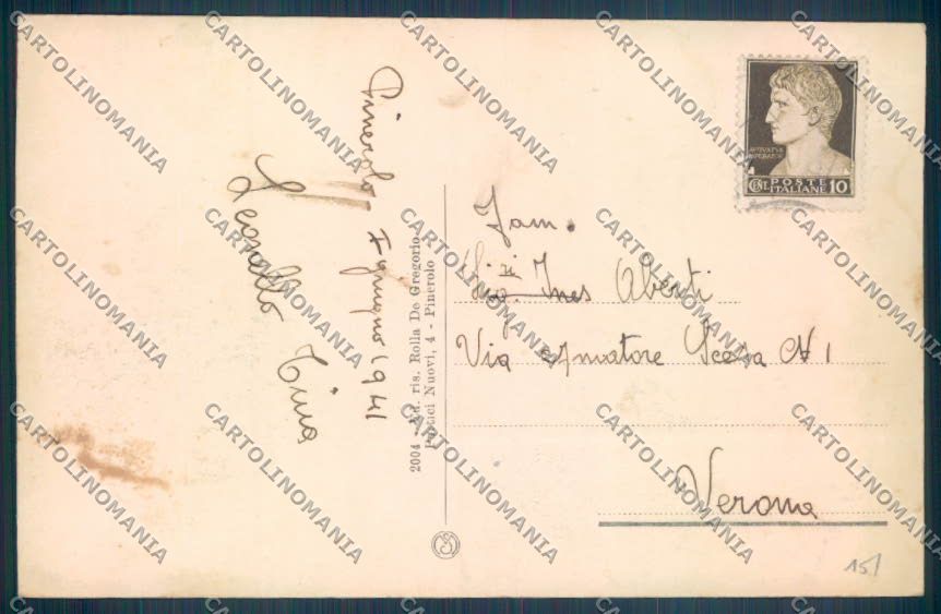 Torino Pinerolo cartolina ZT1193 – retro