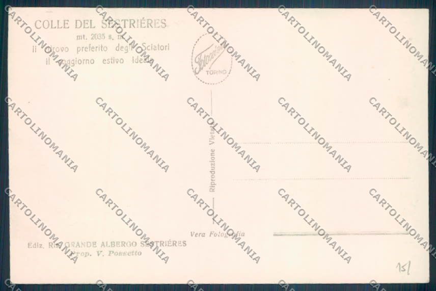 Torino Sestriere Foto cartolina ZT1250 – retro