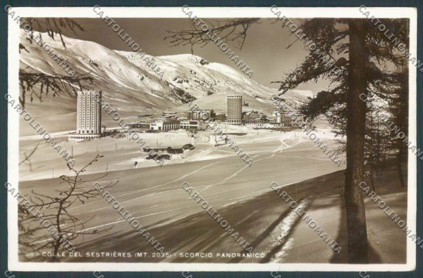 Torino Sestriere Nevicata PIEGA Foto cartolina ZT1251 – fronte