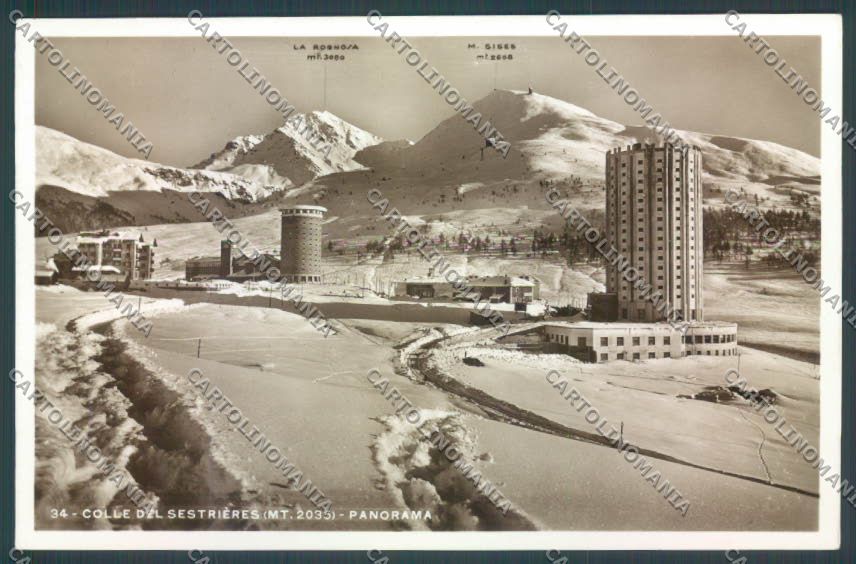 Torino Sestriere Nevicata Foto cartolina ZT1254 – fronte