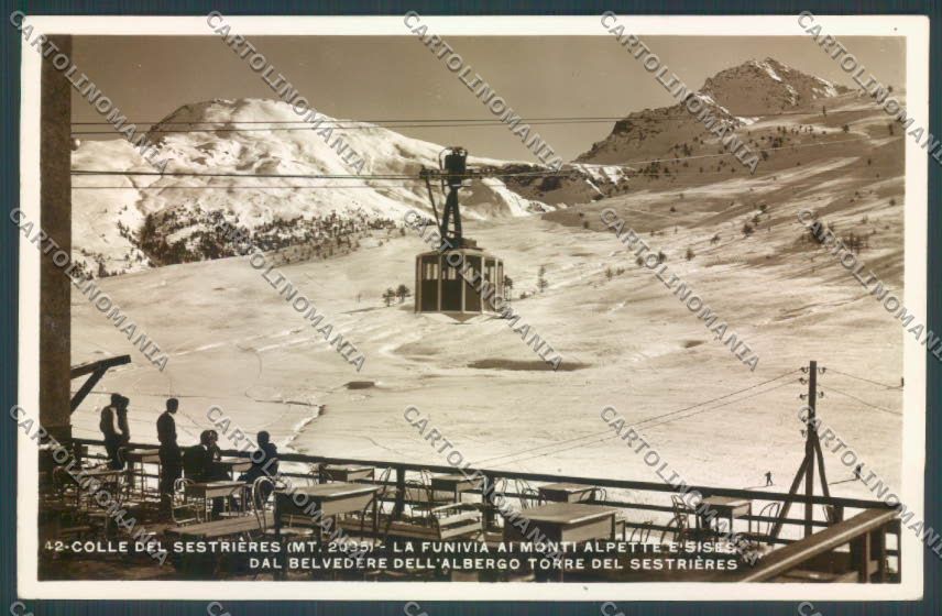Torino Sestriere Nevicata Funivia Foto cartolina ZT1258 – fronte