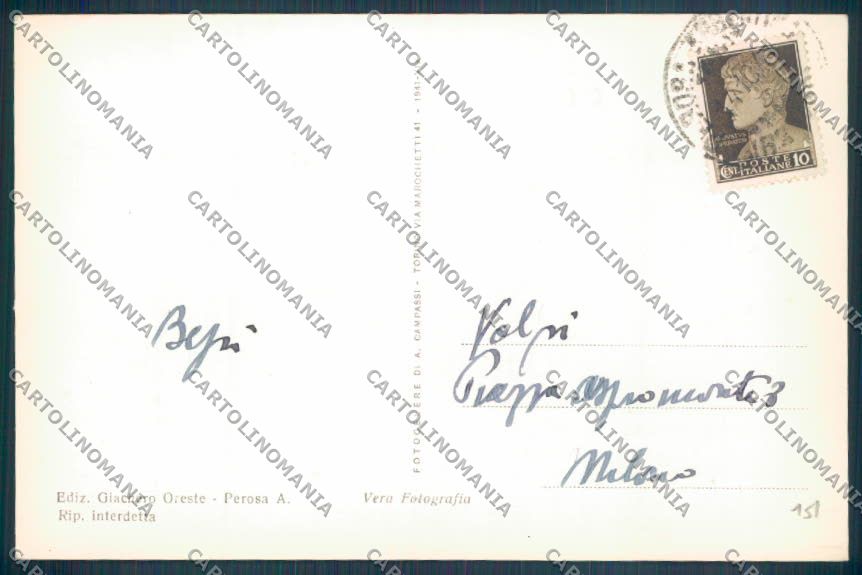 Torino Perosa Argentina Foto cartolina ZT1303 – retro