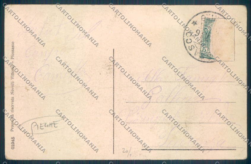 Torino Piossasco PIEGHE cartolina ZT1326 – retro