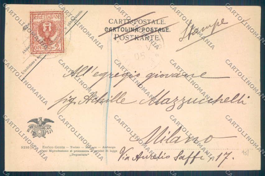 Torino Pavone Canavese Genta cartolina ZT1346 – retro