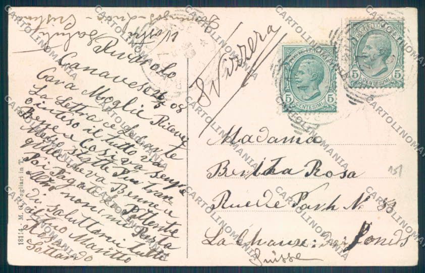Torino Rivarolo Canavese cartolina ZT1361 – retro